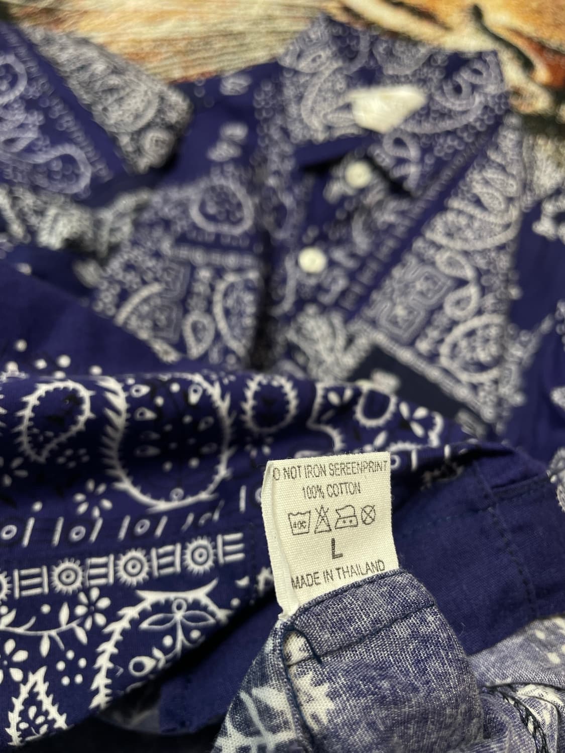 (L)La Rocca라로카 블루 페이즐리 반다나 셔츠 상품이미지7