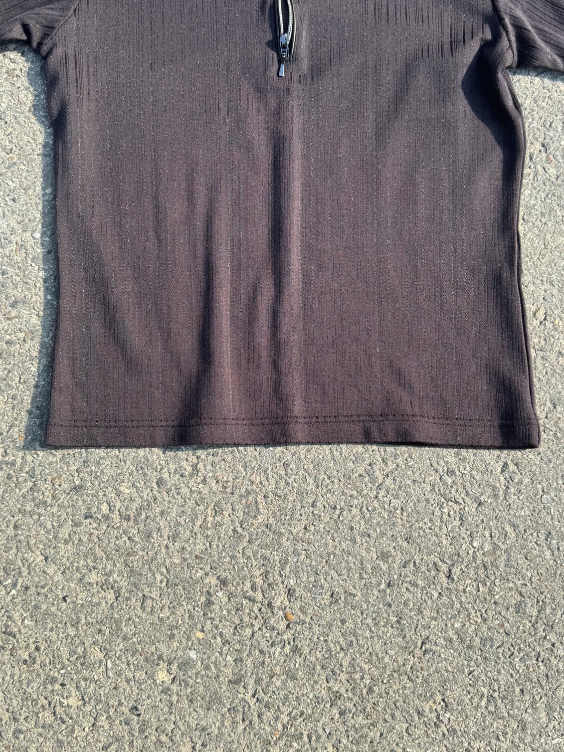 Zip Detail Rib T-Shirt 상품이미지5