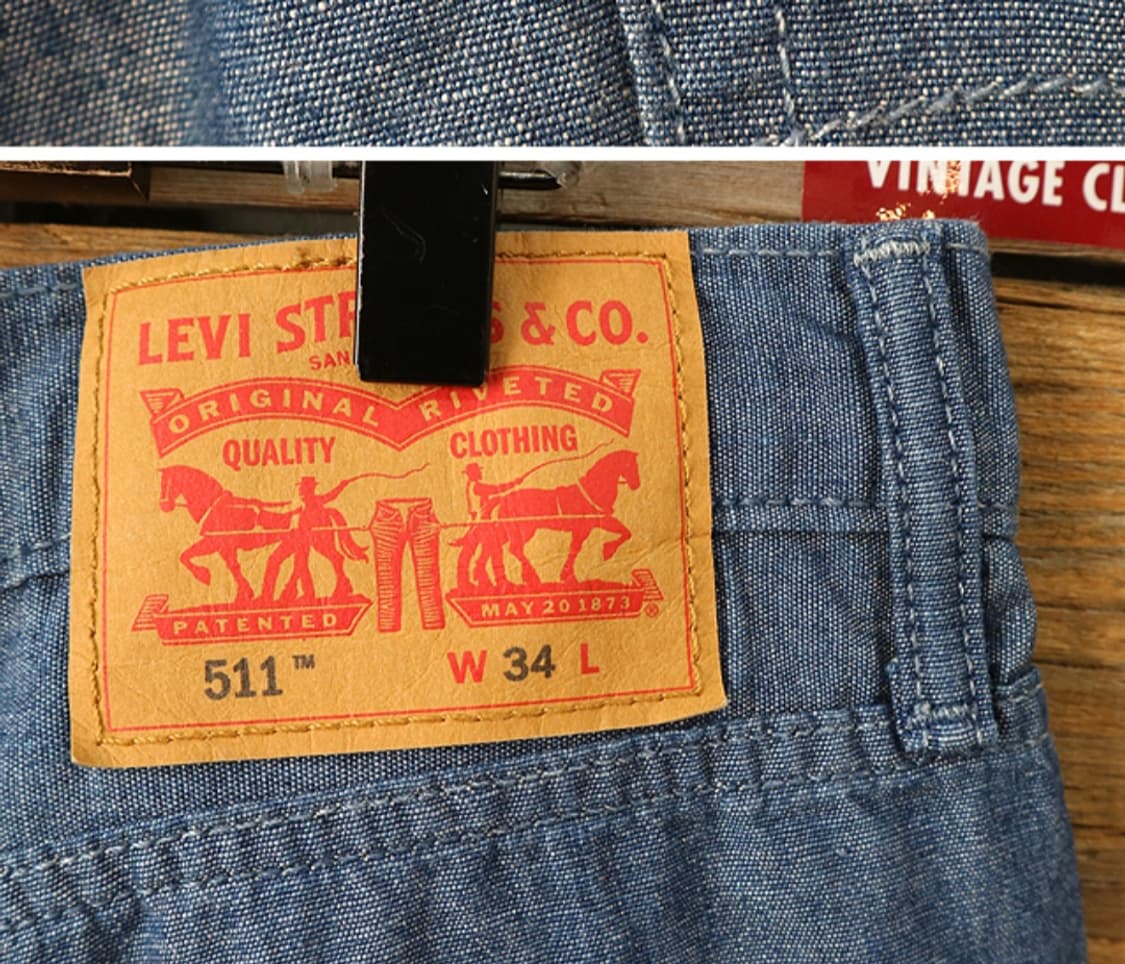 levis 리바이스 511 샴브레이 반마지 데님  33-34 상품이미지5