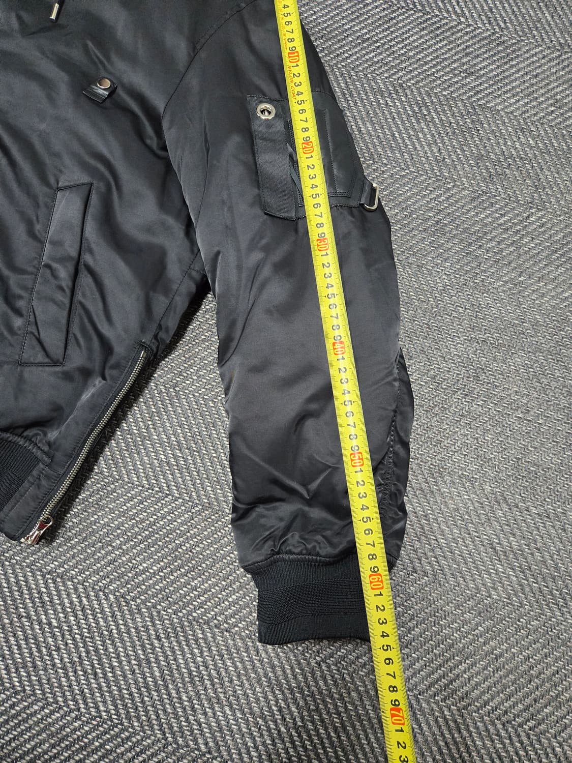 리버클래시 후드 MA-1 블루종 다운패딩 내장 후드 우븐믹스 미들 점퍼 상품이미지8