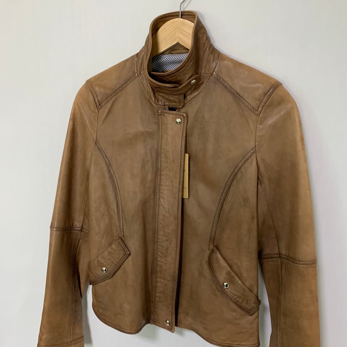 마시모두띠 리얼레더 양가죽 라이더 자켓 여성 S-M 빈티지 상품이미지6