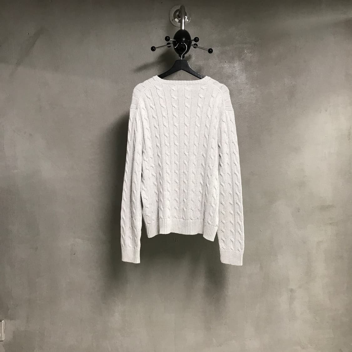 폴로 랄프로렌 케이블 니트 화이트 XL 상품이미지7