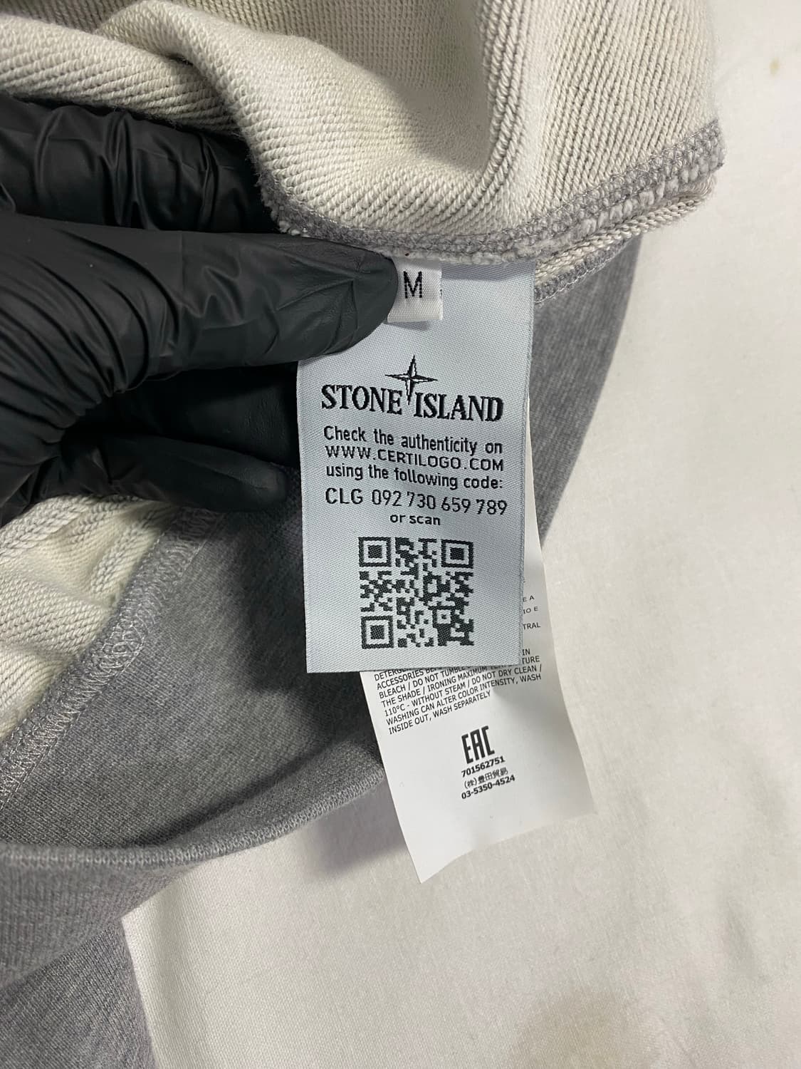 스톤아일랜드 와펜패치 그레이 맨투맨 M <274> 상품이미지5