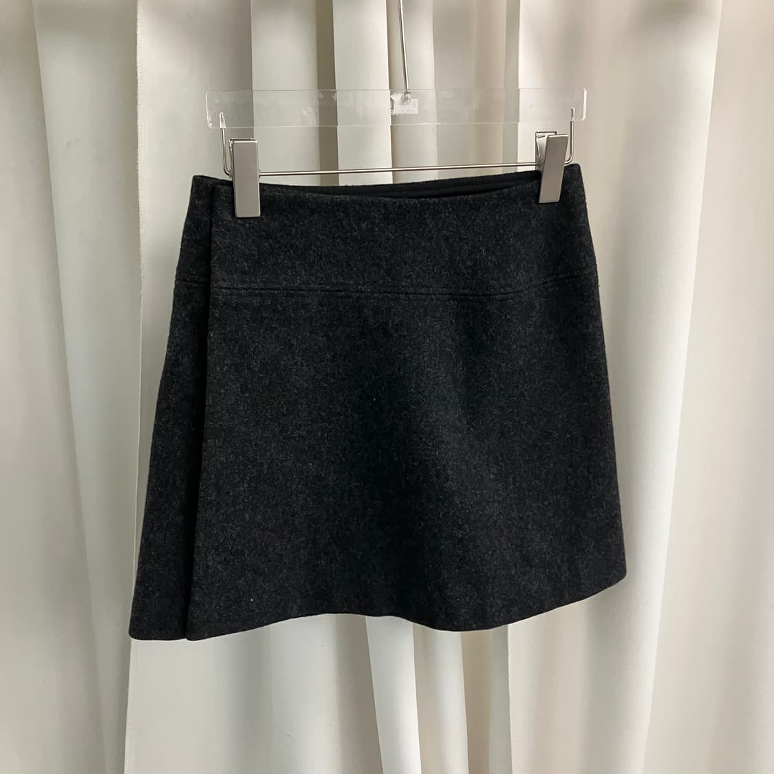 요지야마모토 다크그레이 미니 스커트 1 상품이미지1