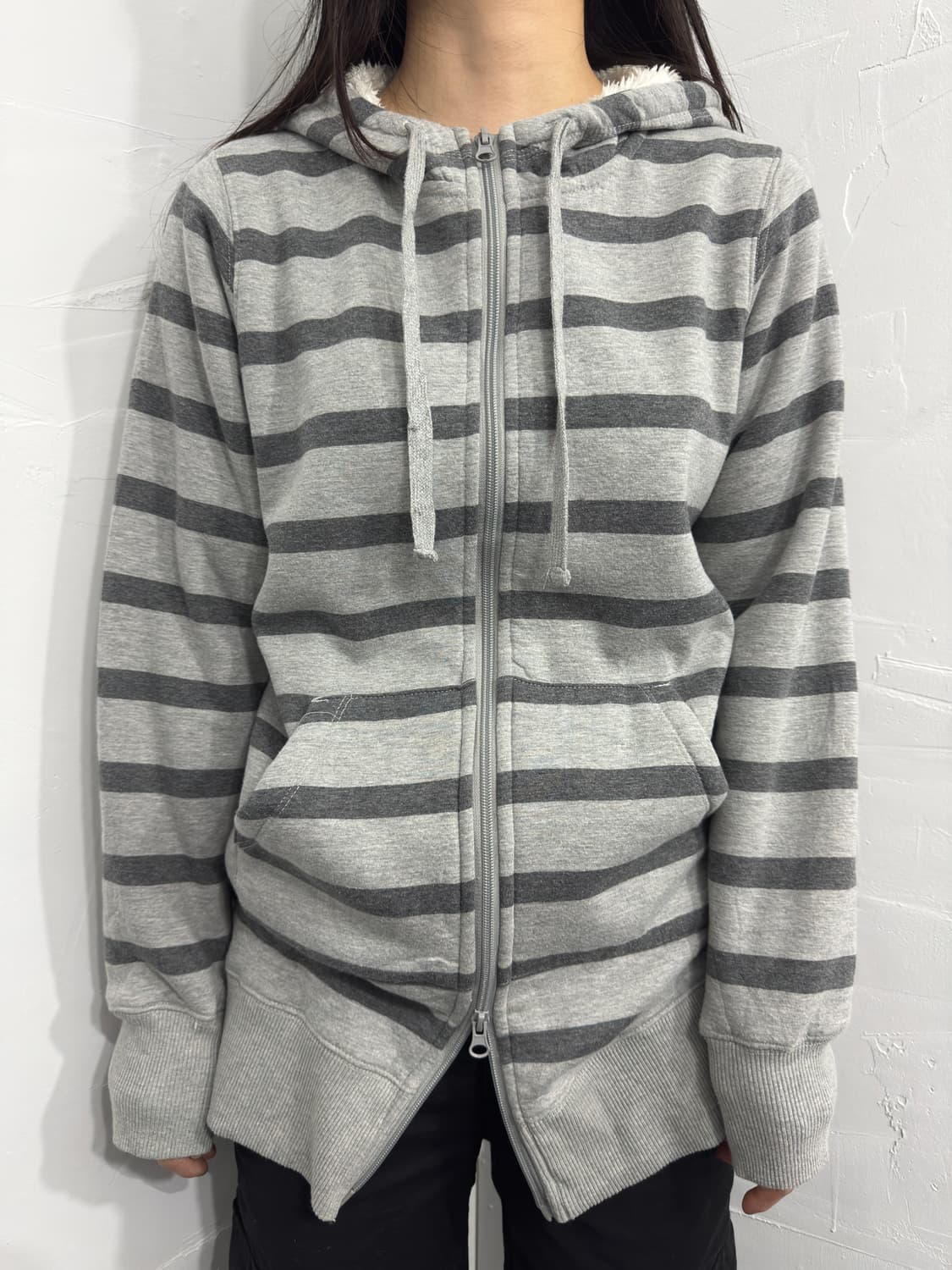 gu stripe hood twoway zipup 상품이미지1