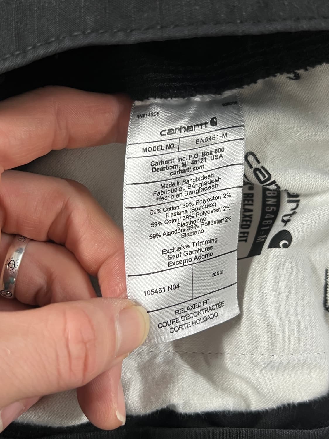 Carhartt 칼하트 릴렉스드핏 워크웨어 카고 코튼 팬츠 상품이미지8