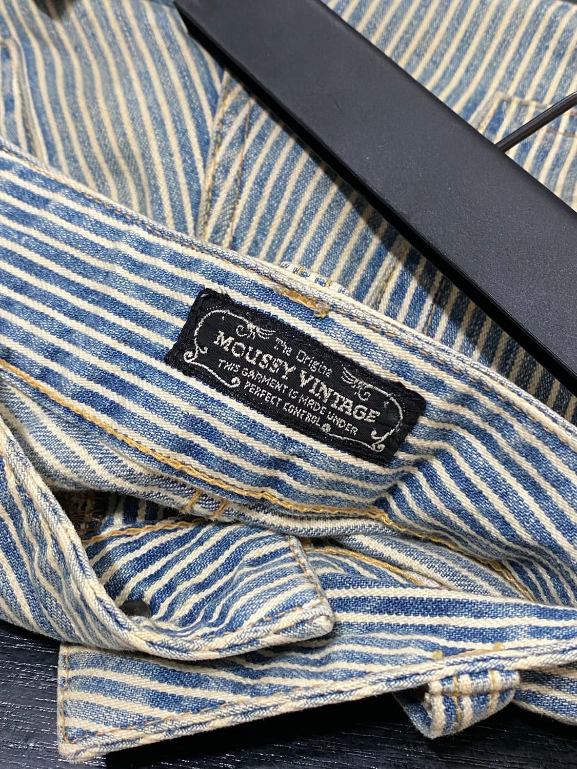 Moussy vintage 스트라이프 로우라이스 숏츠 상품이미지4