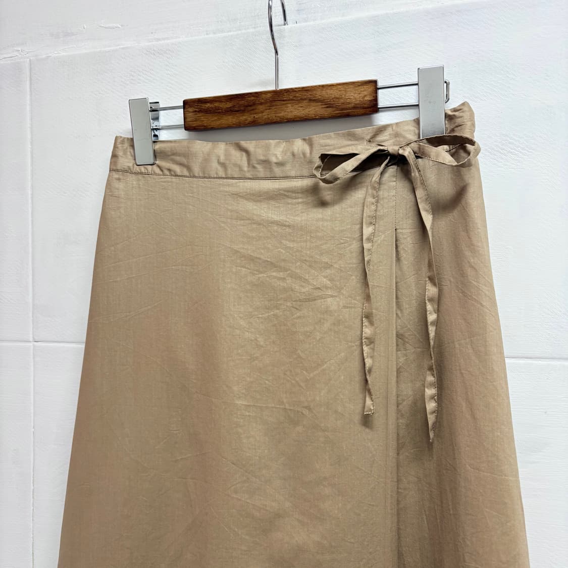 IKKA 베이지 카멜 리본 롱 스커트 M JPN 상품이미지2