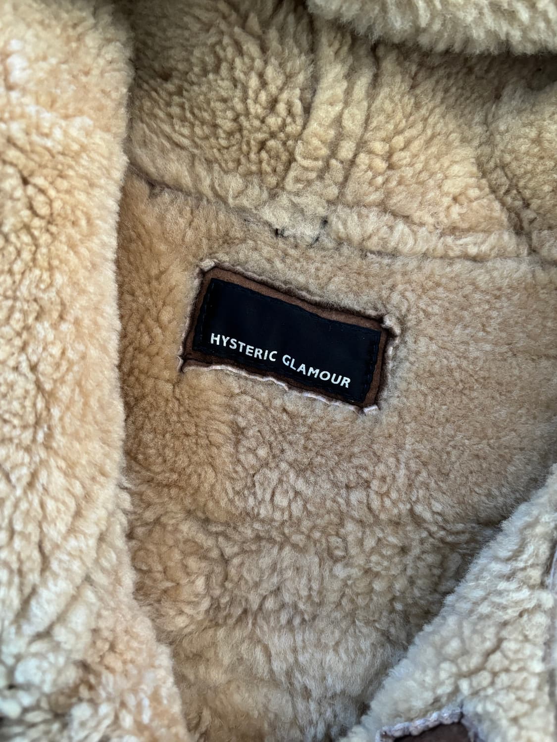 Hysteric Glamour 히스테릭글래머 브라운 패치워크 무스탕 상품이미지6