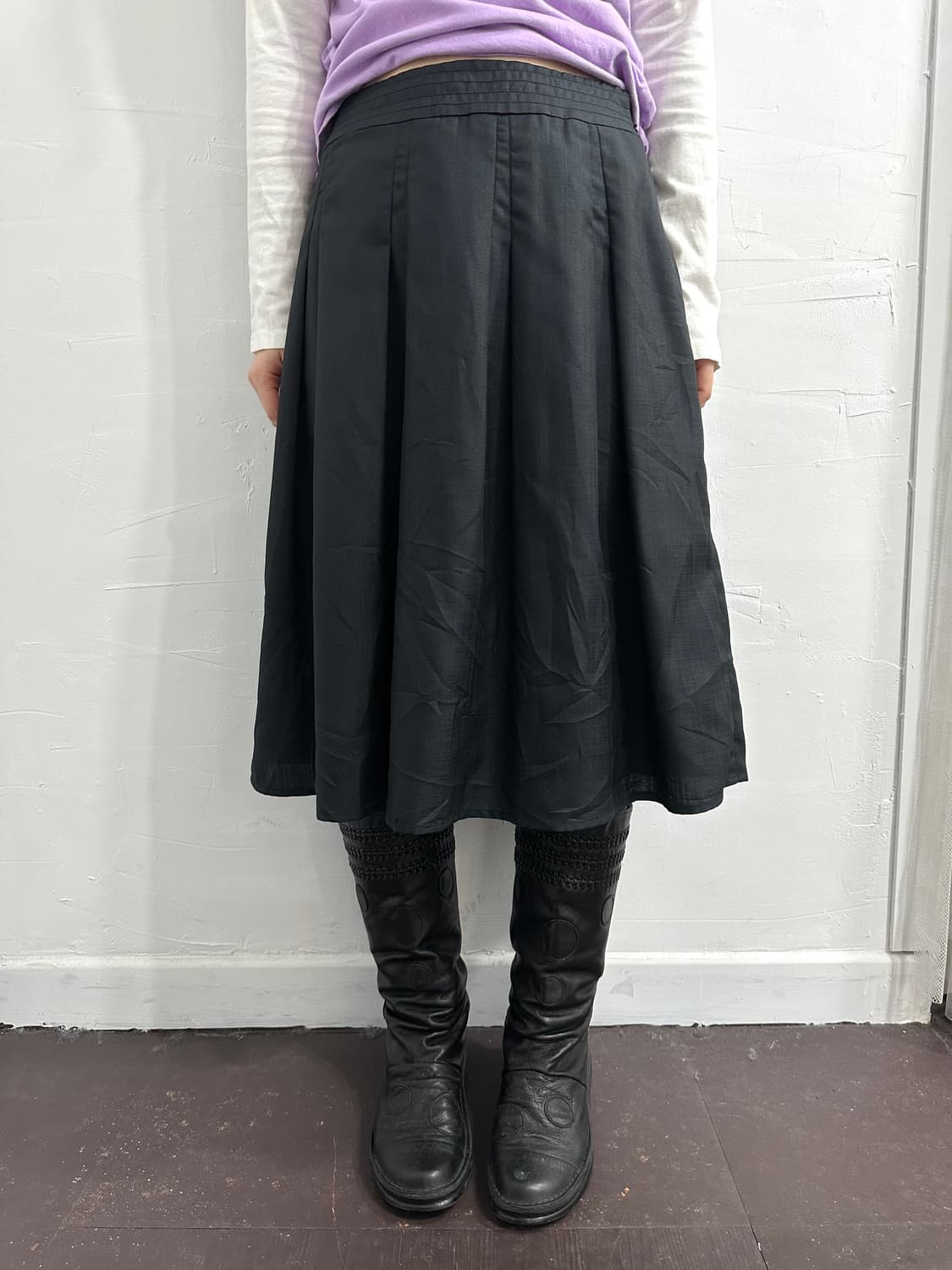 pleats midi skirt 상품이미지1