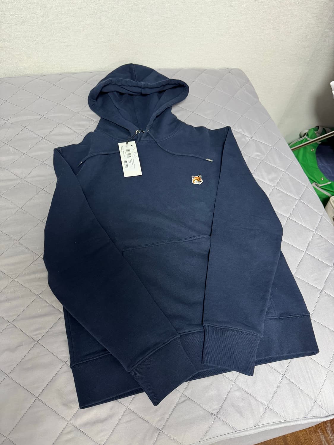 [M] 메종키츠네 폭스헤드 패치 레귤러 후드티 잉크 블루 상품이미지2