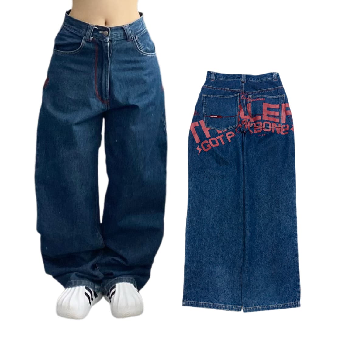 JPN 제팬 스릴러 데님 빅로고 힙합 올드스쿨 데님팬츠 상품이미지1