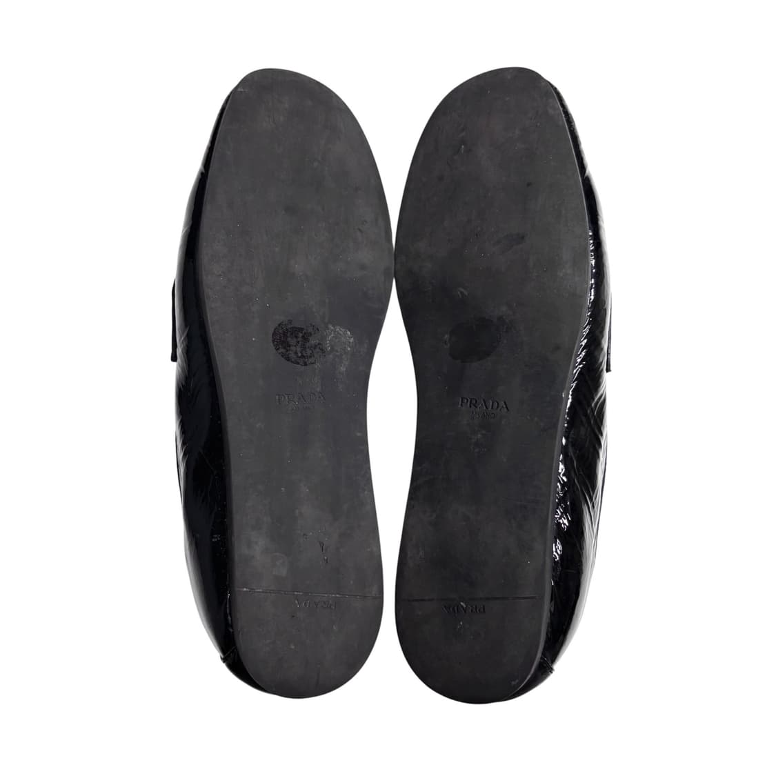 프라다 나플락 페이턴트 로퍼 삼각로고. 초콜릿 상품이미지8