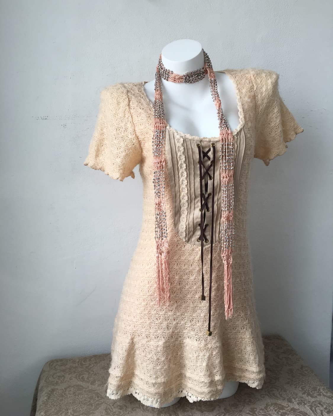 beads trimming net scarf 상품이미지5