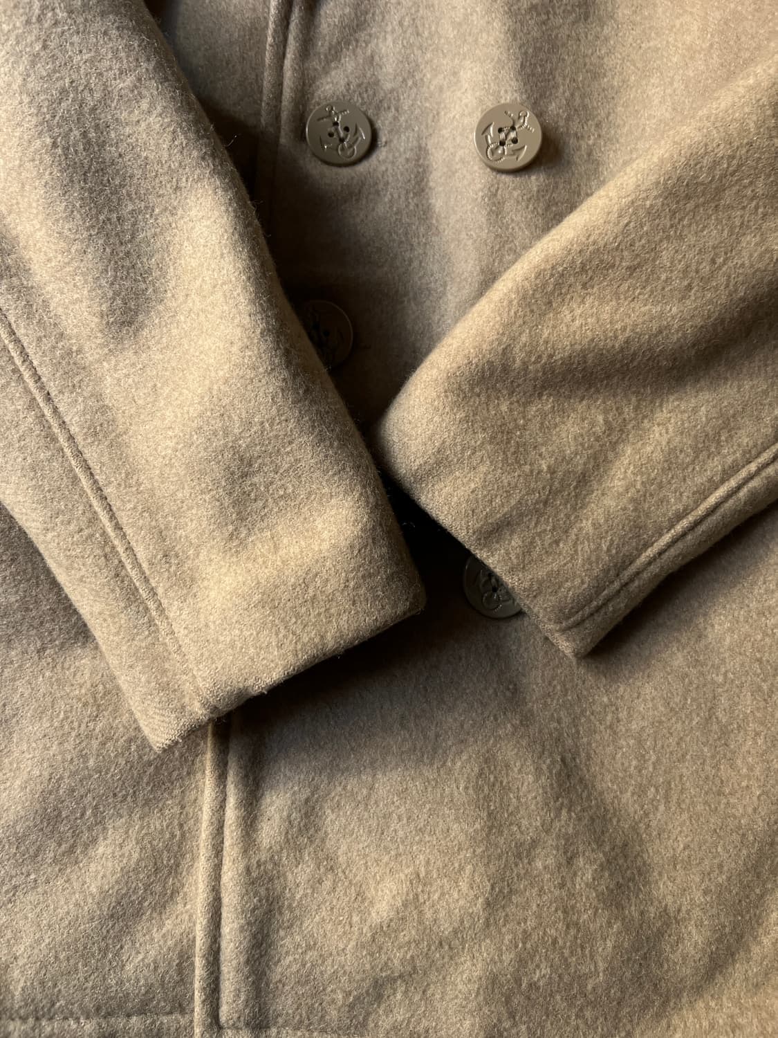 [S]쇼트 Made in USA U.S. 740N 베이지 울 피코트 상품이미지5