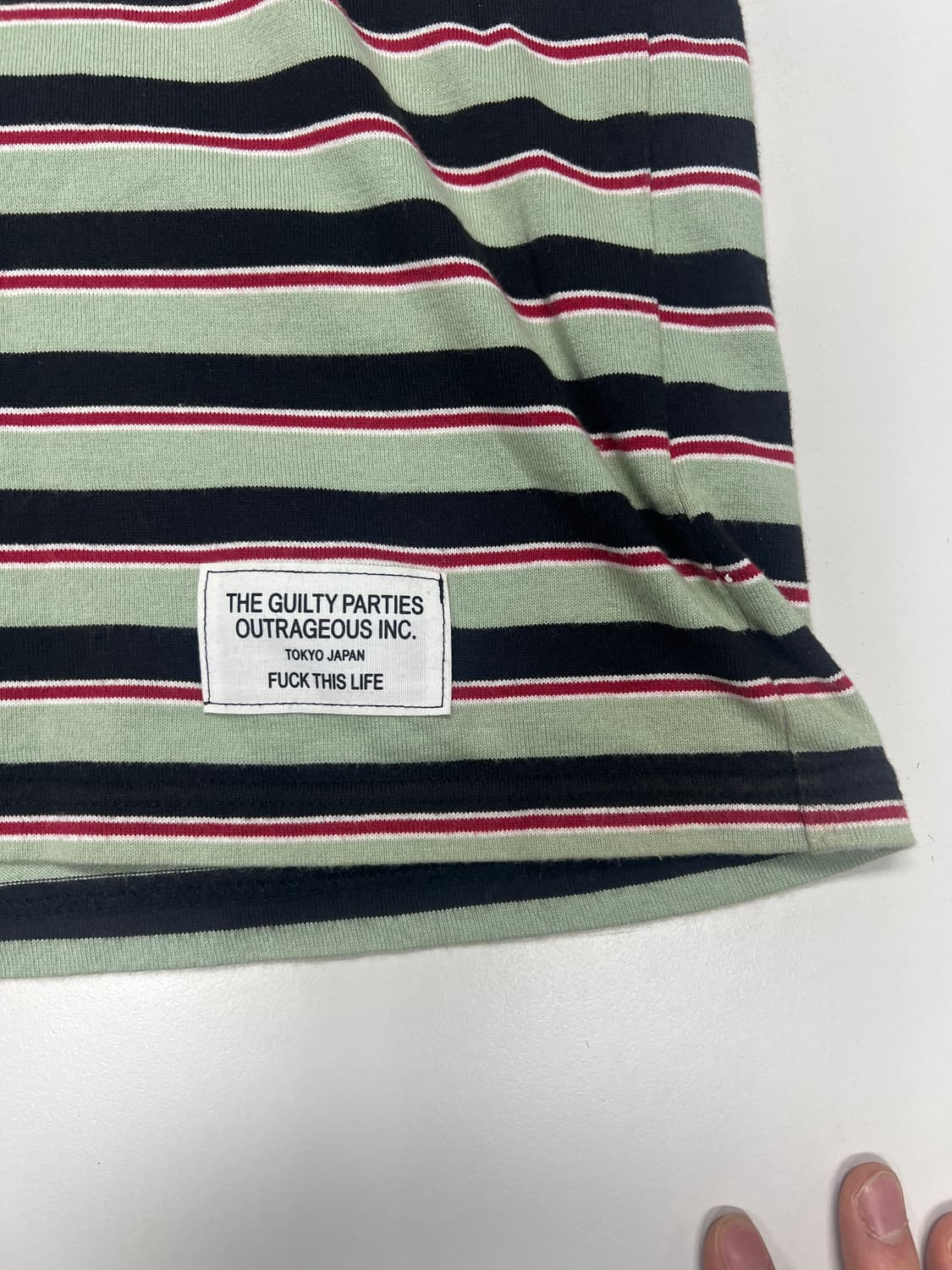 16ss 와코마리아 스트라이프 보더 티셔츠 xl  상품이미지4