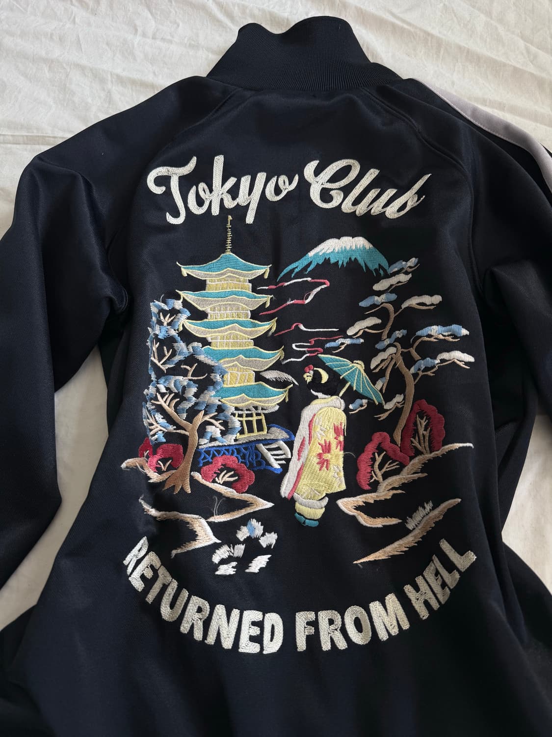 블랙 오리엔탈 자수 디테일 져지 상품이미지5