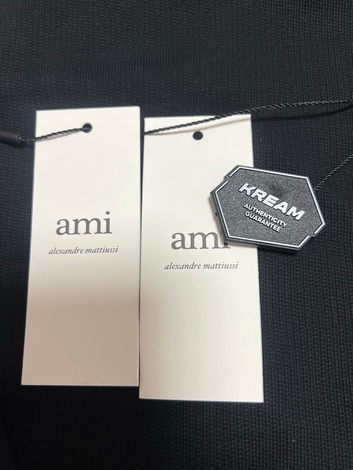 아미 맨투맨 블랙 L / 크림 구매 / 미착용 정품 상품이미지2
