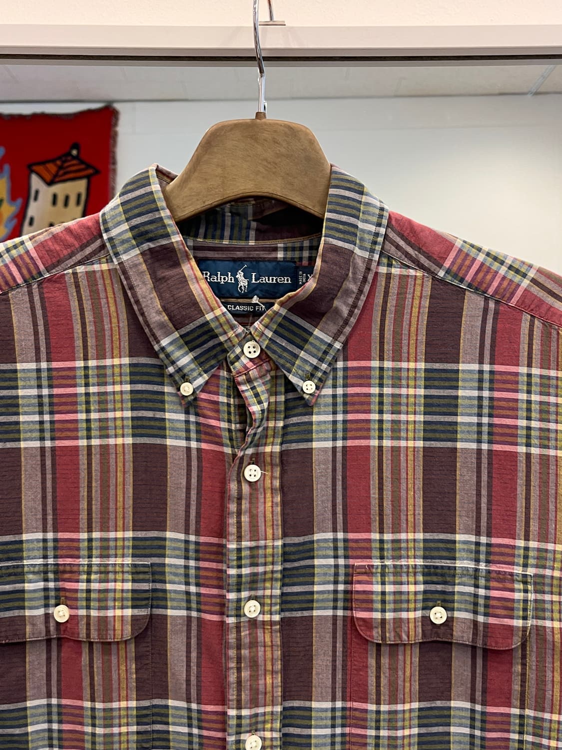 Polo RL 폴로 랄프로렌 CLASSIC FIT 투포켓 체크 반팔 셔츠 상품이미지3