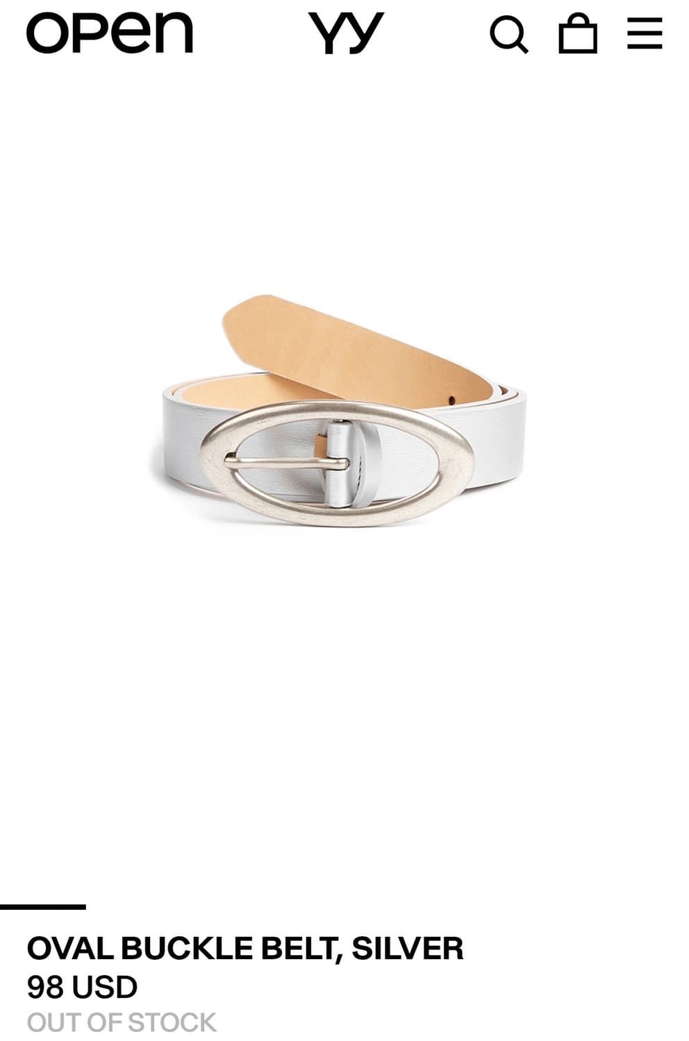 오픈와이와이 Oval buckle belt 상품이미지1