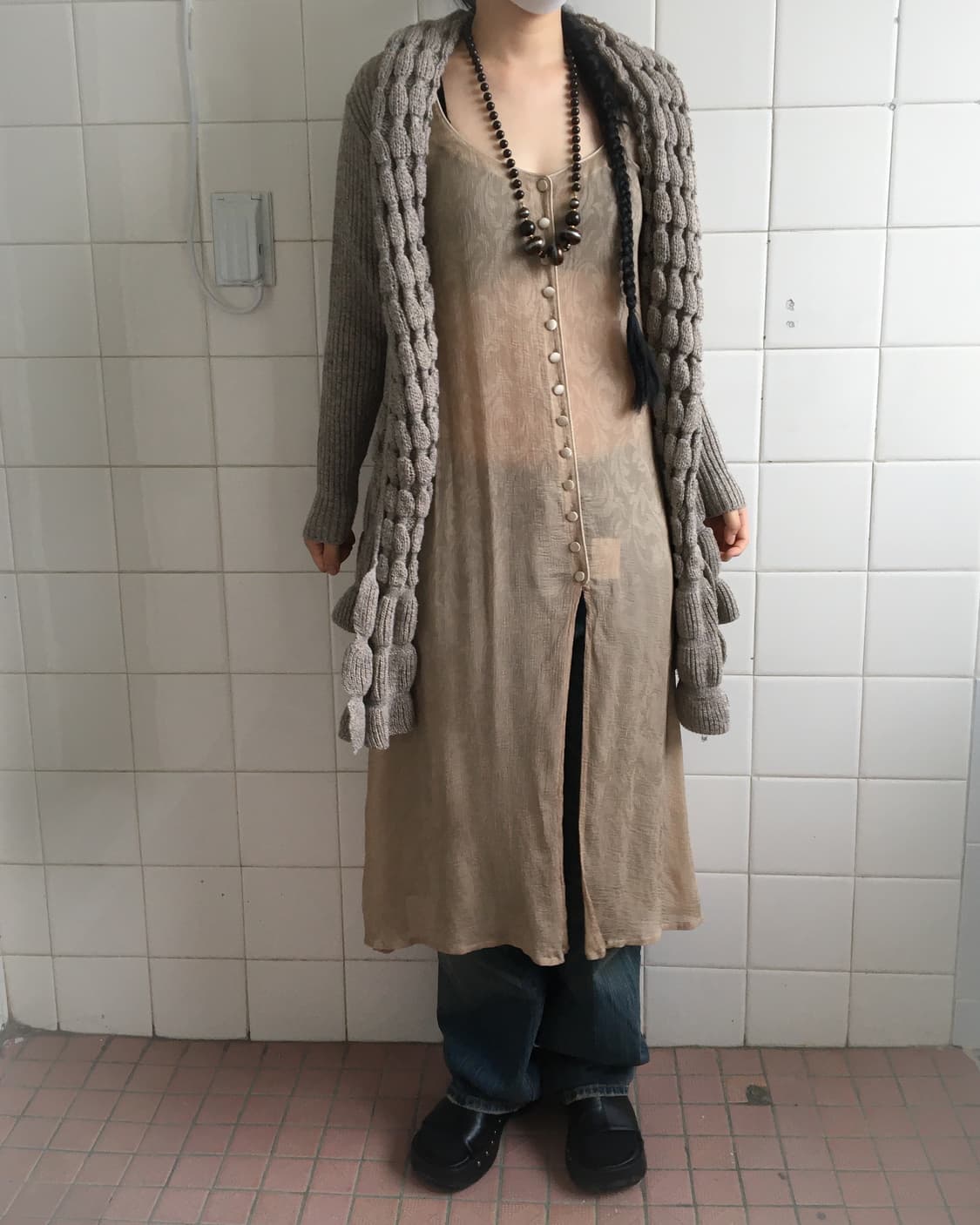 Drape knit cardigan 상품이미지9