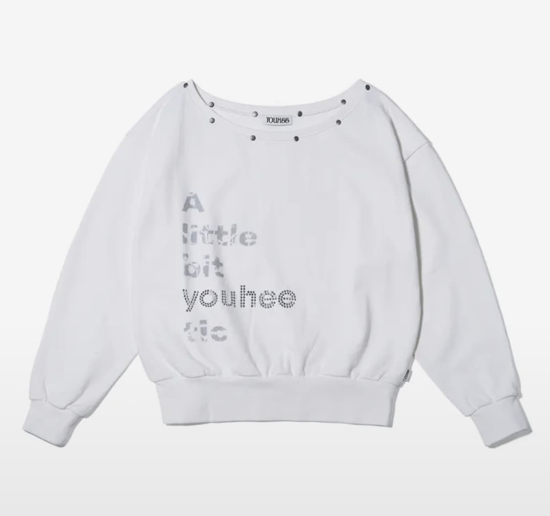 유희 핫픽스 세트 셋업 오프숄더 스웻셔츠 스웻팬츠 상품이미지1