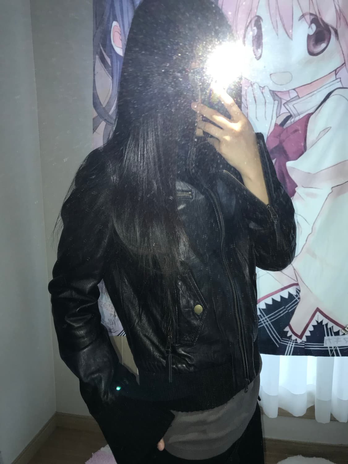 하이넥 바이커 레더자켓 상품이미지3