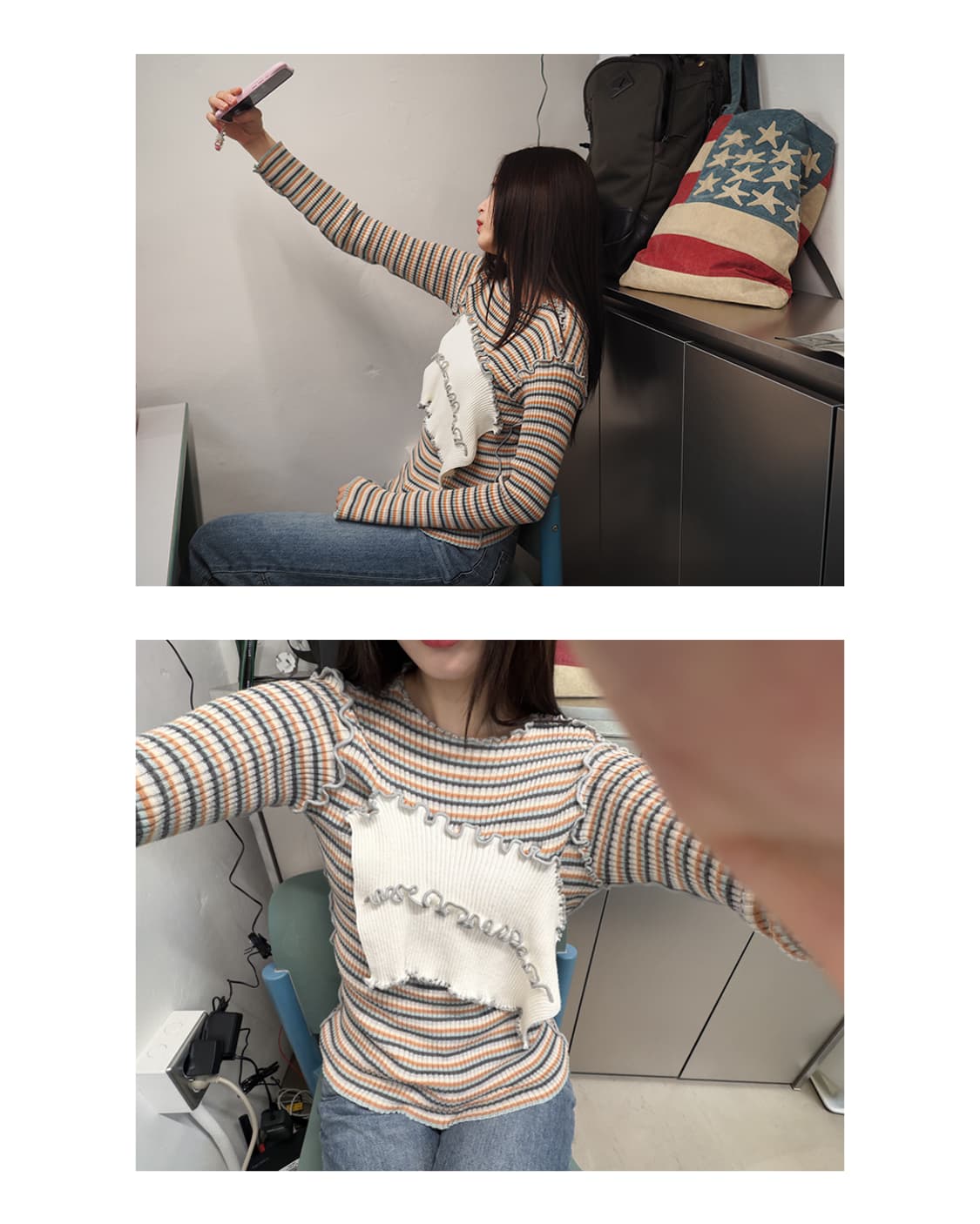 kotohayokozawa 20fw 리브 니트 크루넥 코토하요코자와 상품이미지1