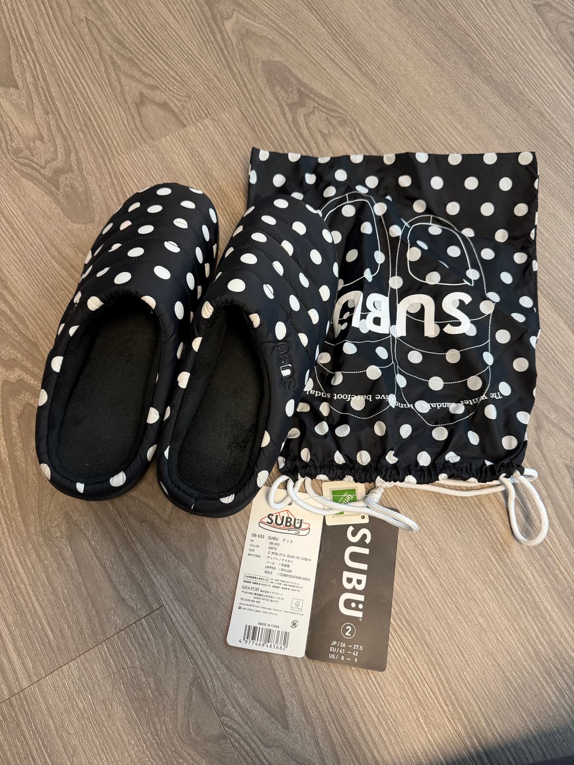 subu 도트 슬리퍼 2사이즈 상품이미지1