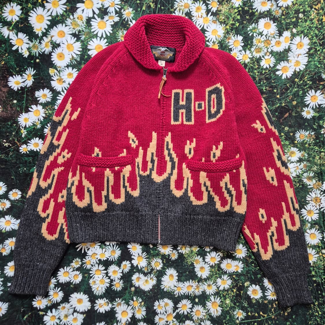 Harley davidson 할리데이비슨 불꽃 코위찬 성인M 상품이미지1