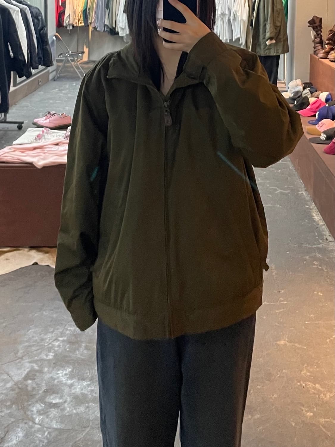 폴로랄프로렌 플리스 나일론 카키 페리 블루종자켓 H1866 상품이미지1