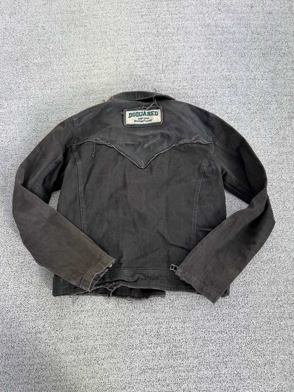 그런지 흑청 데님 자켓 상품이미지2