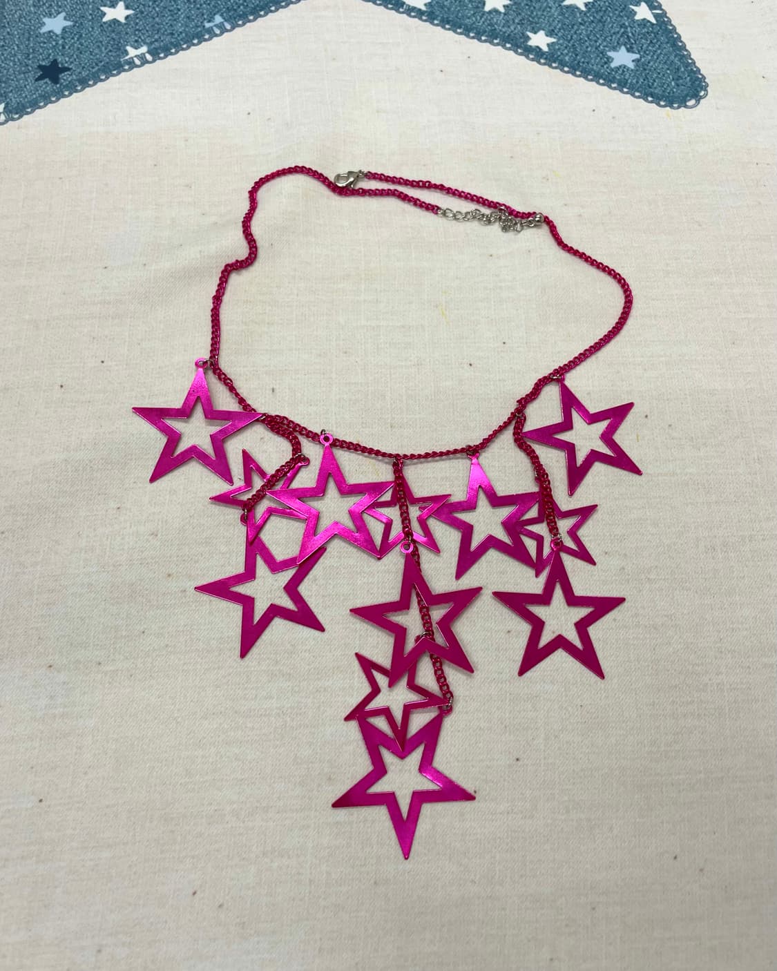 Glossy Multi-Star Pink Necklace 상품이미지3