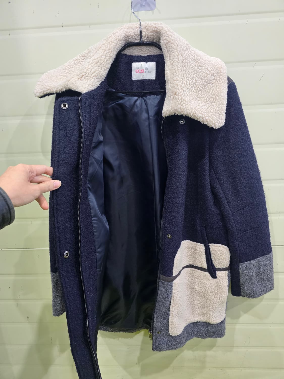 The East Shop 양털 코트 네이비 90 상품이미지7