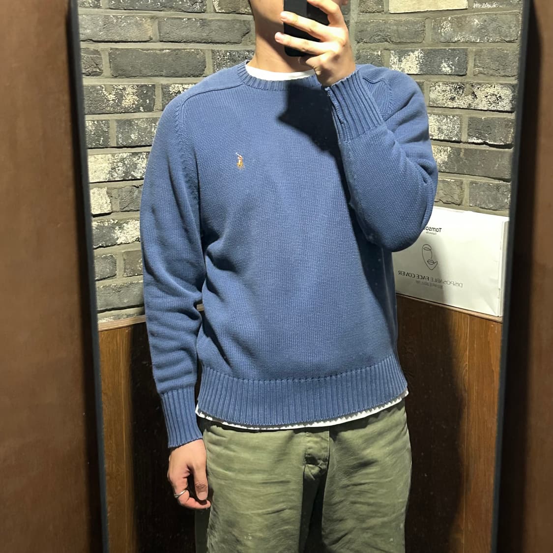 95) 폴로 랄프로렌 헤비코튼 라운드넥 니트 블루 상품이미지7