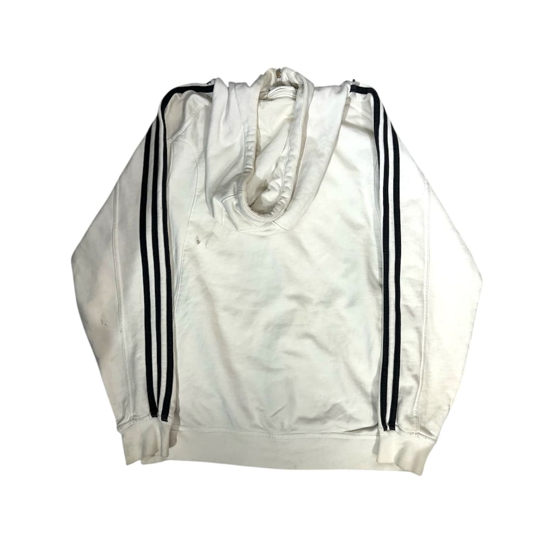 아디다스 블랙 삼선 화이트 후드집업 트랙탑 져지 L 상품이미지6