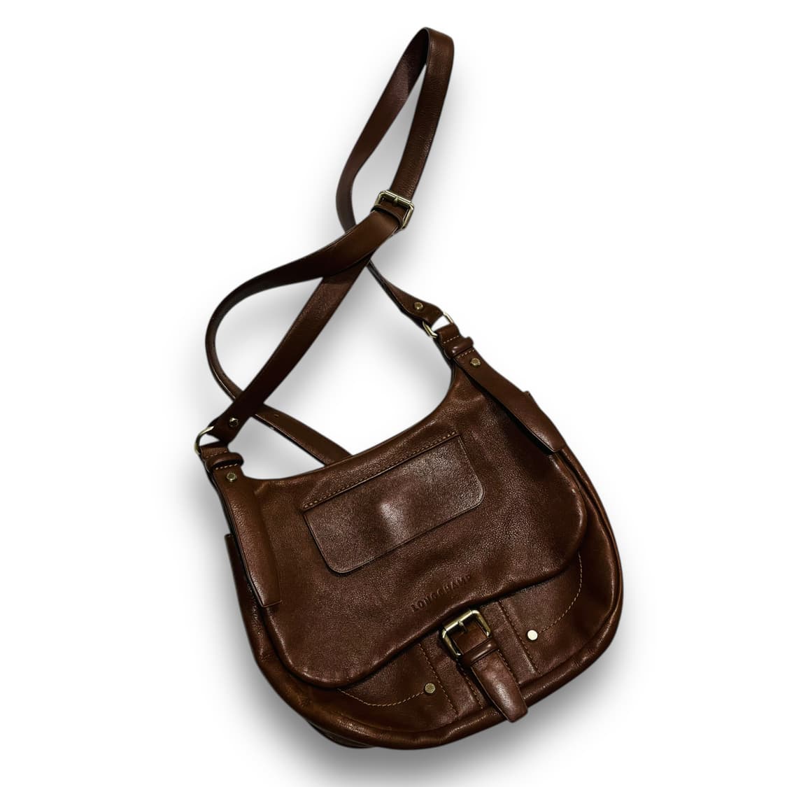 롱샴 OG Balzane 브라운 레더 크로스바디 백 상품이미지2