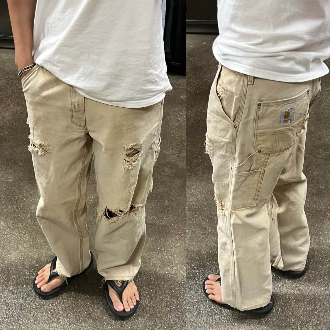 90s Carhartt 데미지 카펜터 팬츠 (32“) 상품이미지7