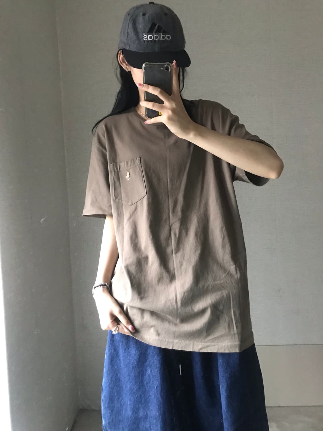폴로 브라운 포켓 반팔티셔츠 상품이미지3