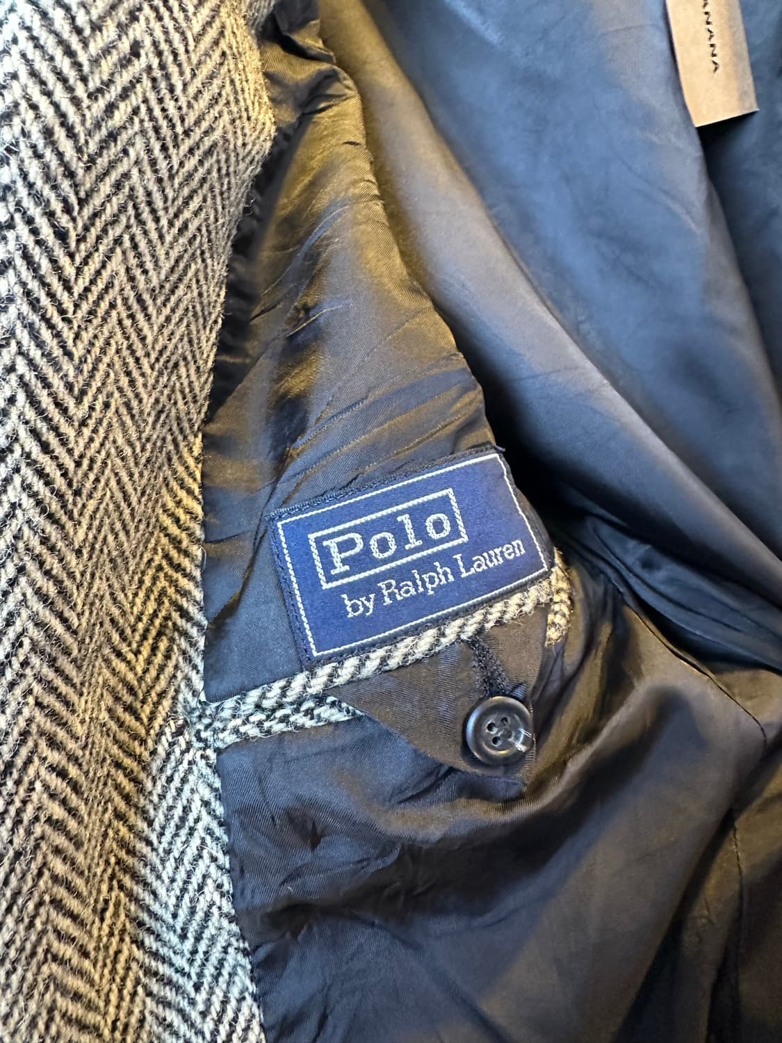 90s 폴로 랄프로렌 해리스 트위드 헤링본 자켓 made in usa 상품이미지9