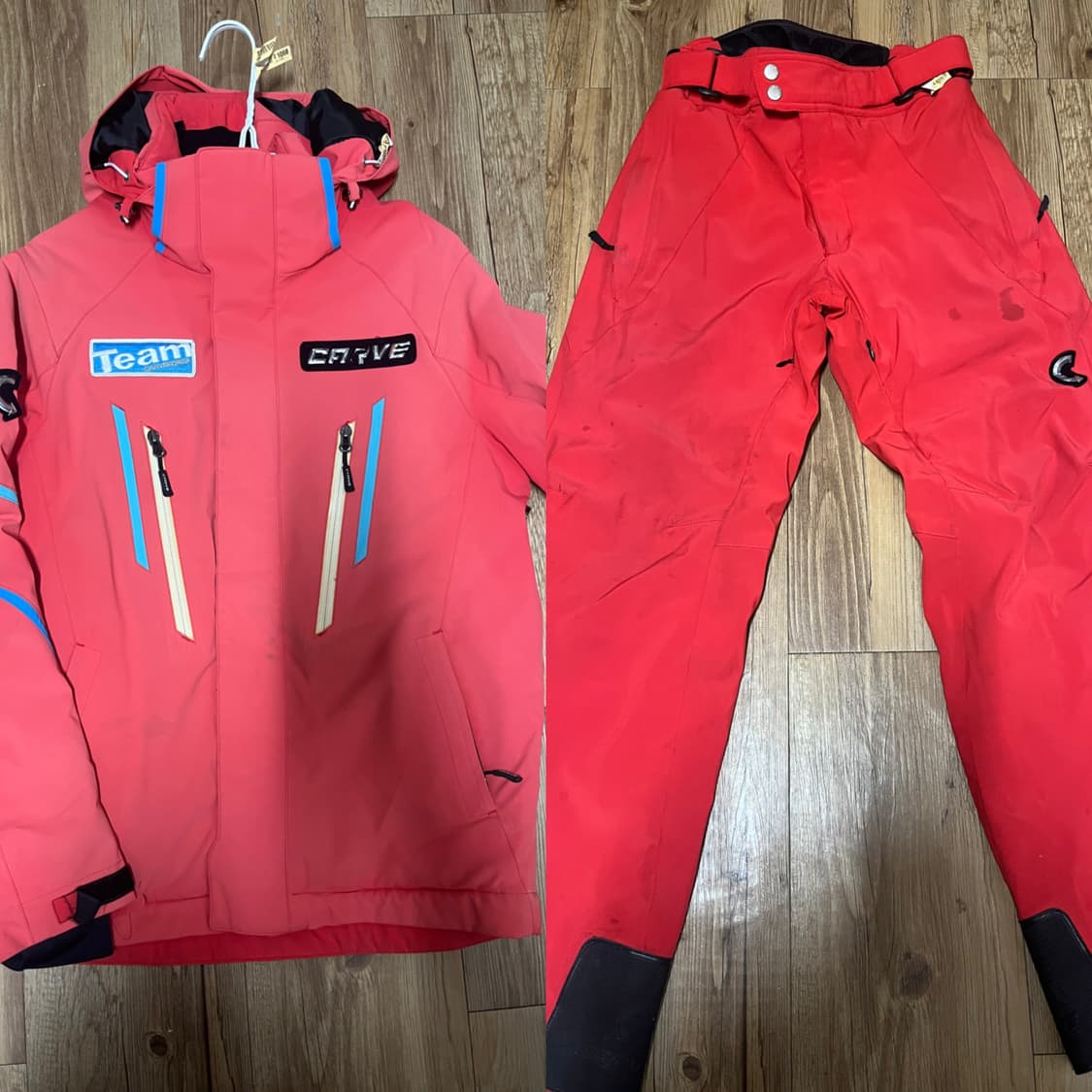 카브 스키복 s m 90 보드 스키 자켓 하의 바지 상의 골드윈 데상트 상품이미지1