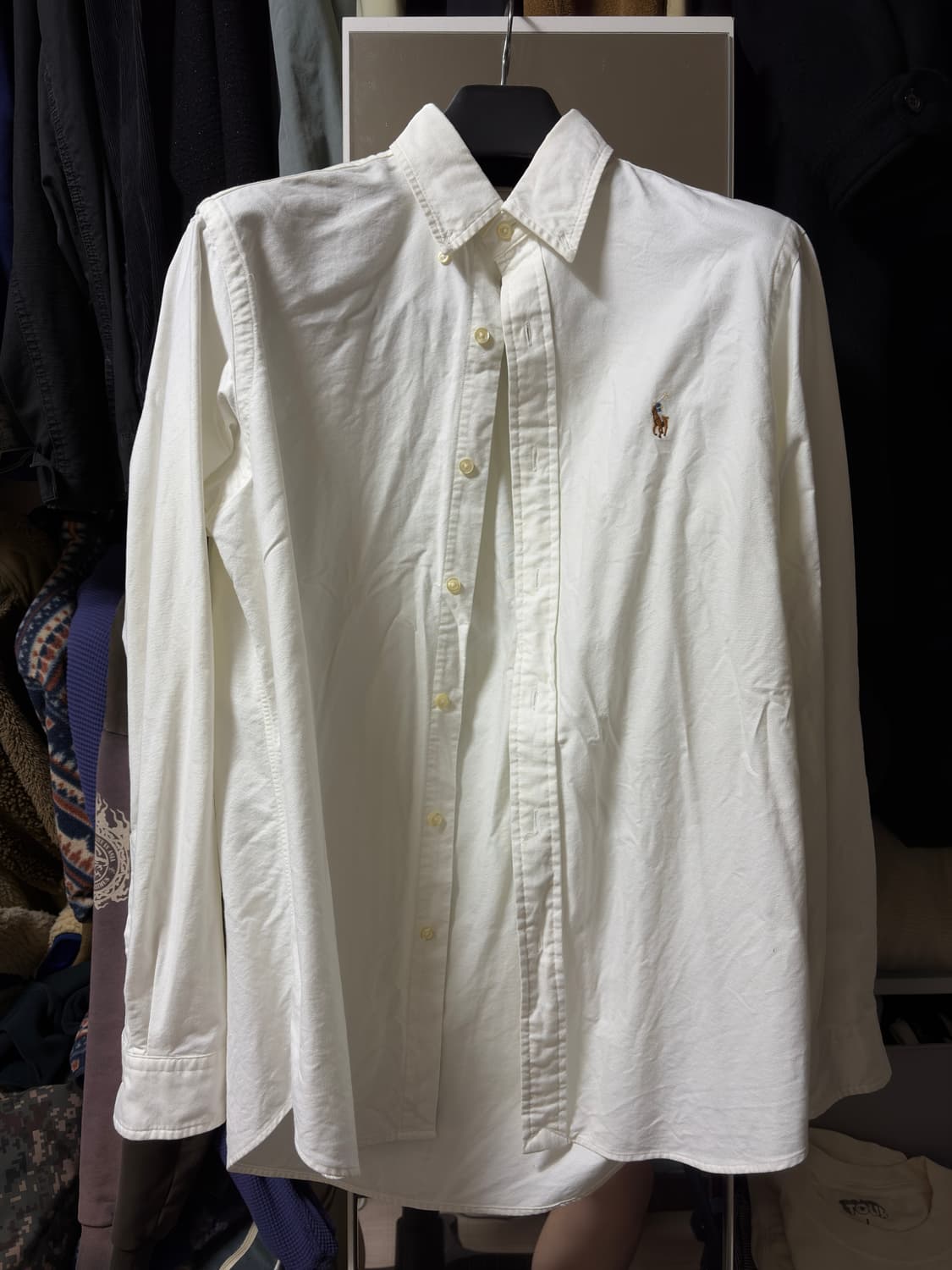폴로 옥스포드 셔츠 화이트 클래식핏 M 상품이미지1