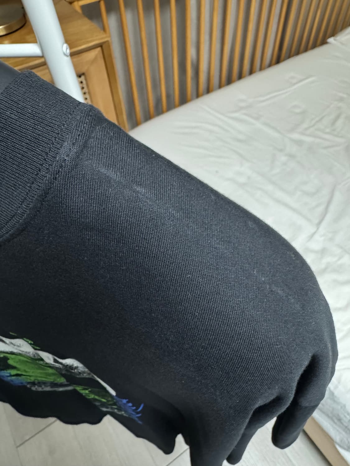 브레인데드 블랙 프린팅 티셔츠 L 상품이미지4