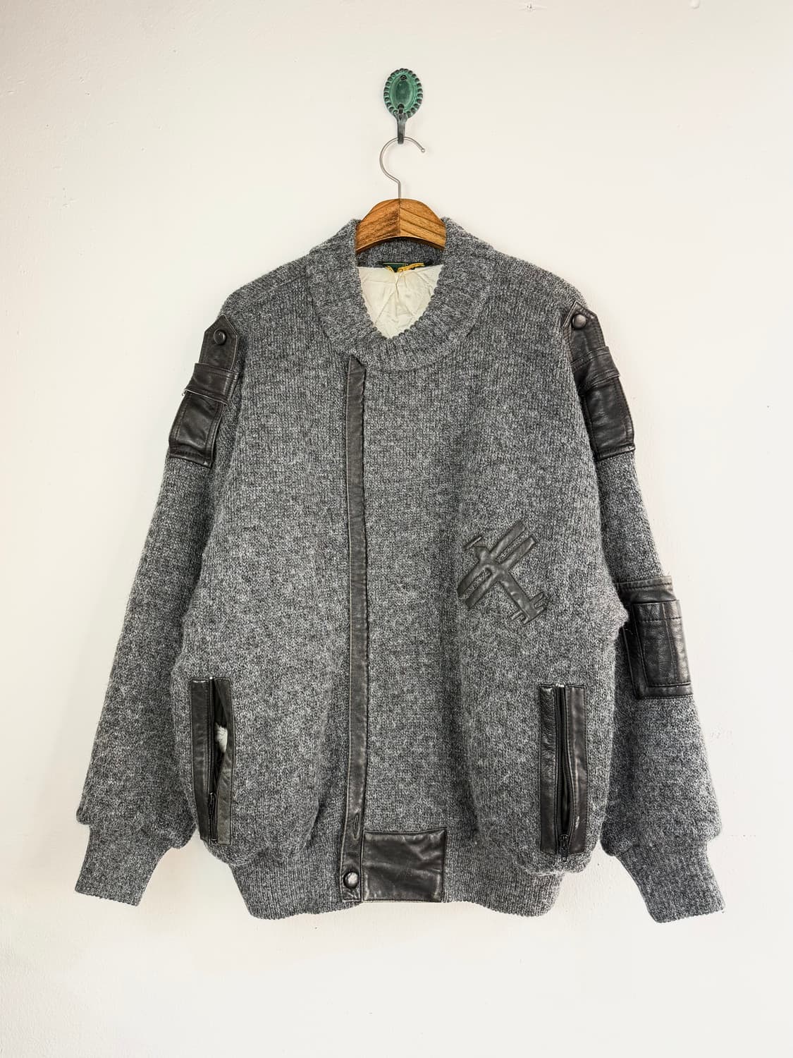 90s 이태리 메이드 빈티지 니트 봄버 상품이미지1