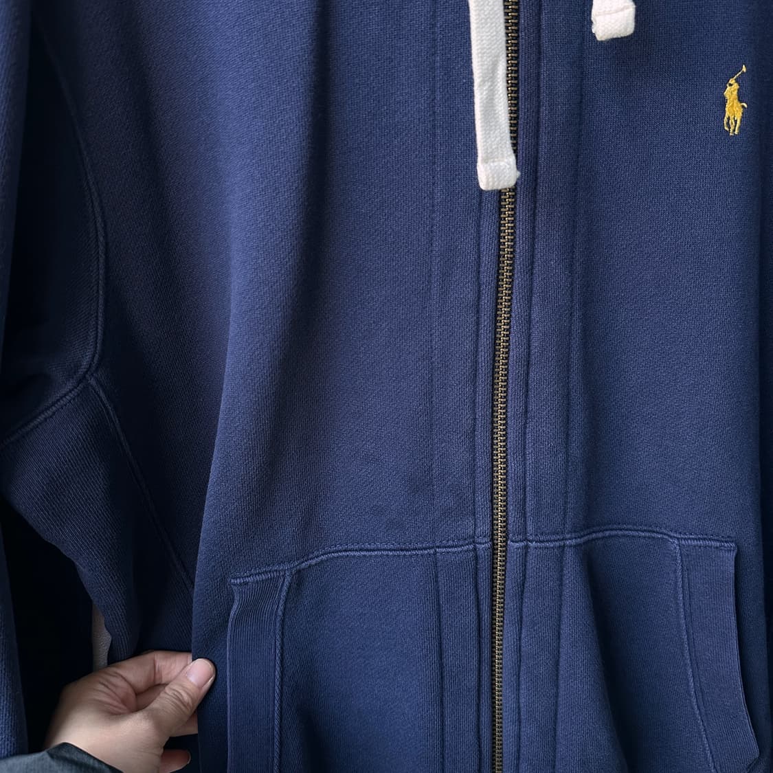 폴로 랄프로렌 기모 후드 집업 네이비 XL 상품이미지9