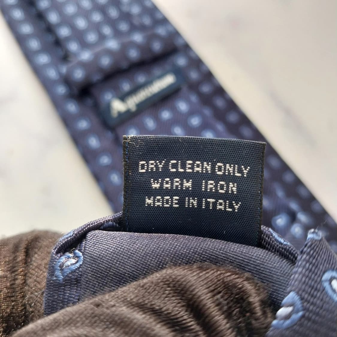 아쿠아스큐텀 실크 네이비 페이즐리 넥타이 9.4cm A+등급 K2154
 상품이미지10