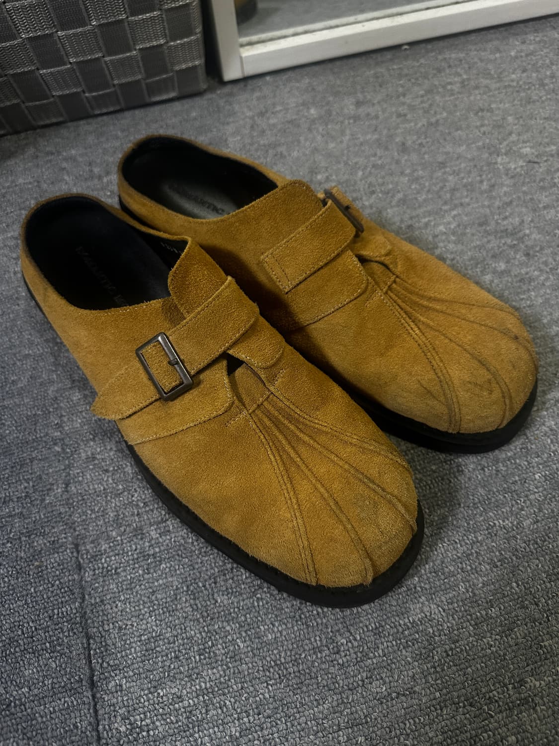 로맨틱무브 플리츠 스트랩 블로퍼 R23M101 (웜옐로우 스웨이드 상품이미지3