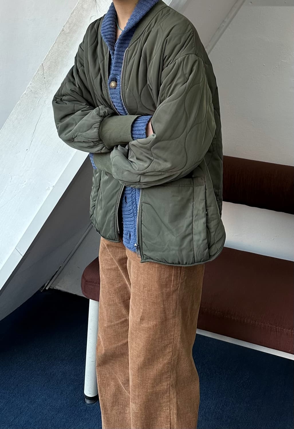 Rib collar liner jacket 상품이미지2