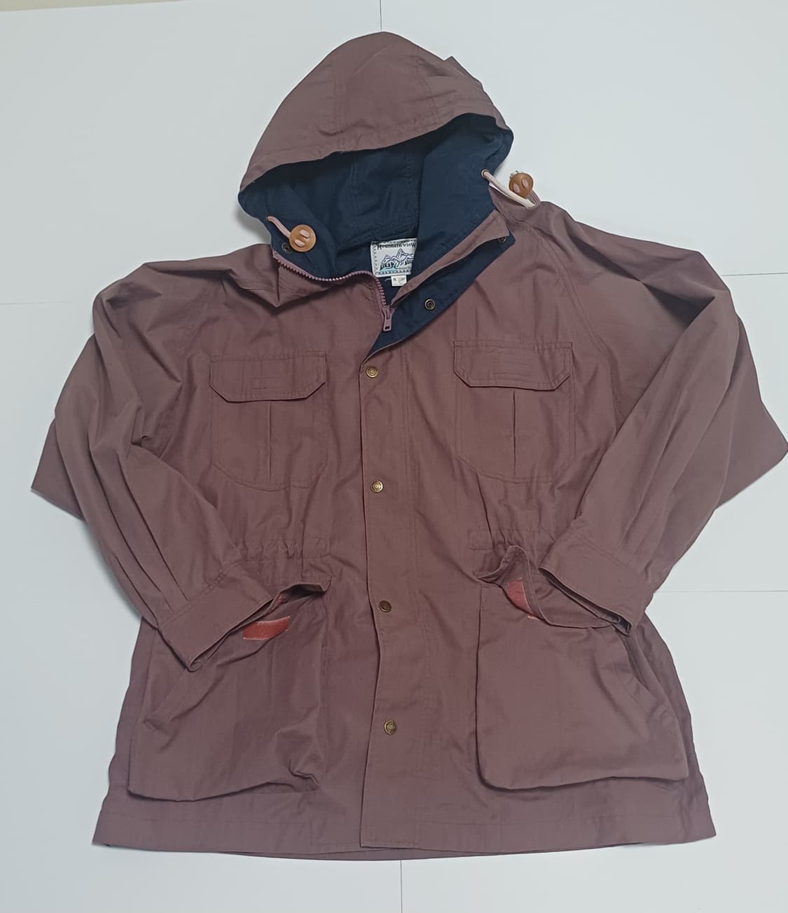 M 자주색 후드 야상 상품이미지1