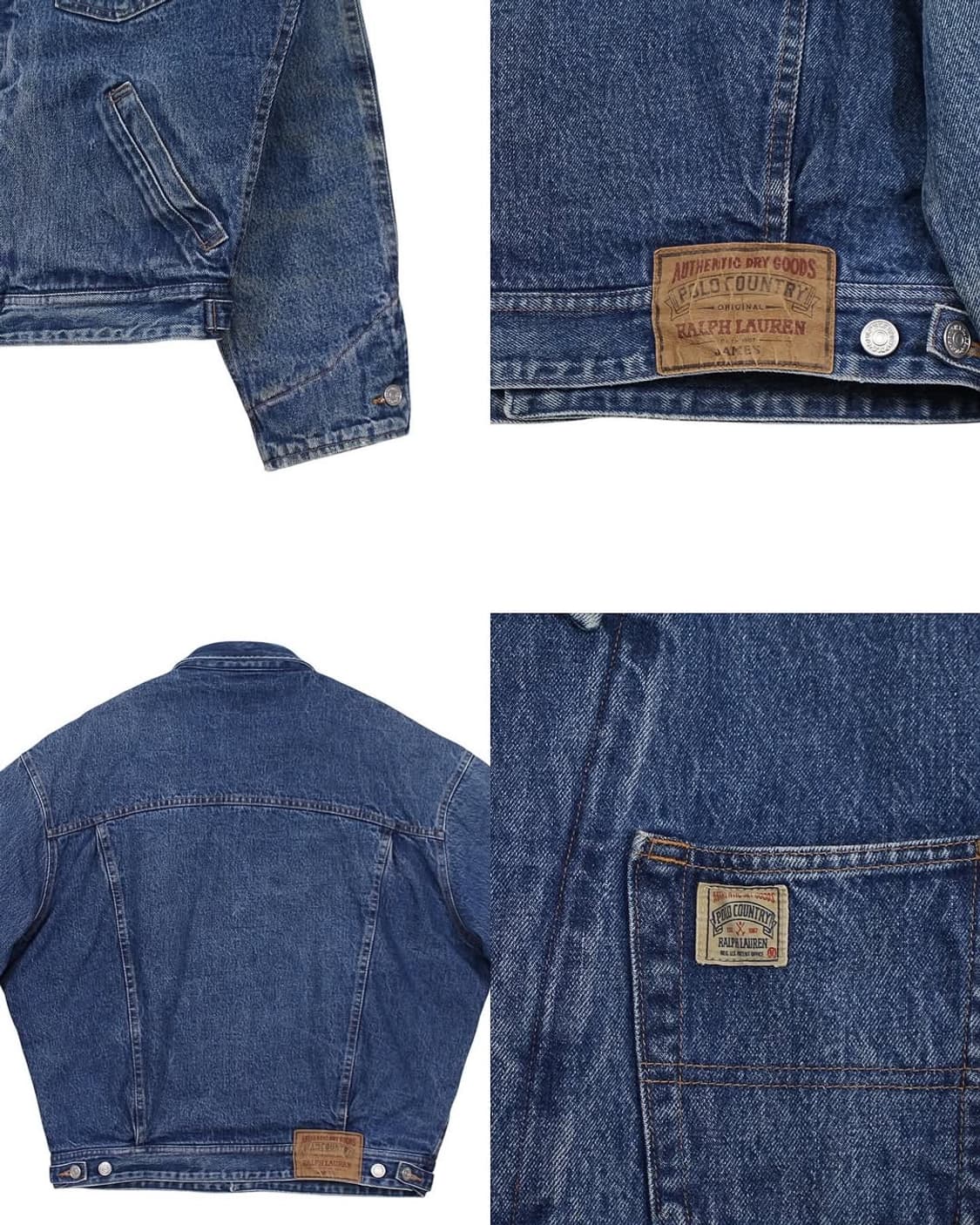 1980s USA 폴로랄프로렌 폴로컨트리 데님 자켓 빈티지 미국제 상품이미지6